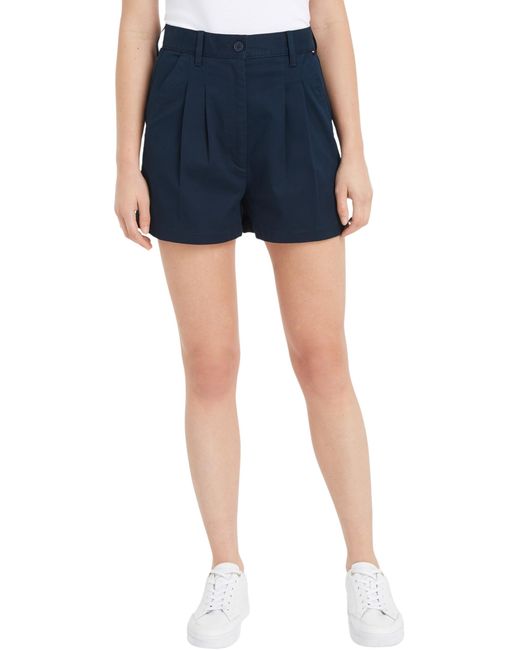 Tommy Hilfiger Blue TJW Claire HR Pleated DW0DW17775 Shorts