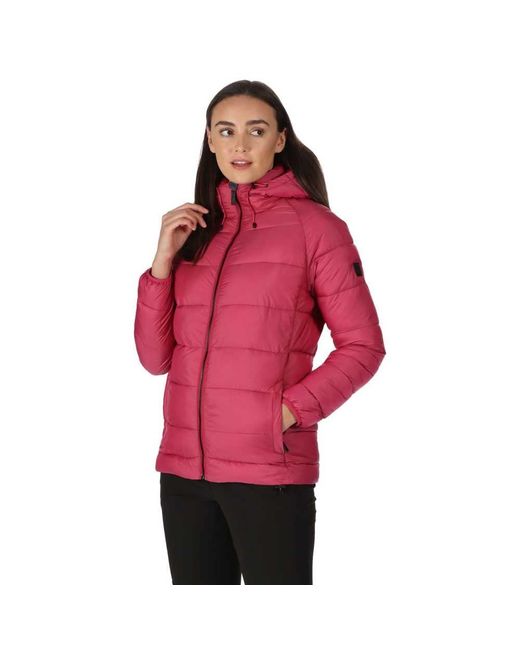 Regatta Red S Toploft Ii Hooded Puffer Jacket Berry Pink Size 18