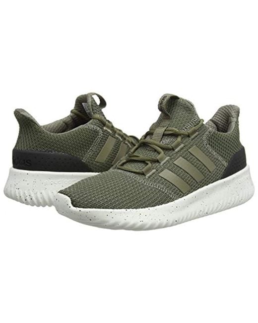 adidas cloudfoam green running shoes