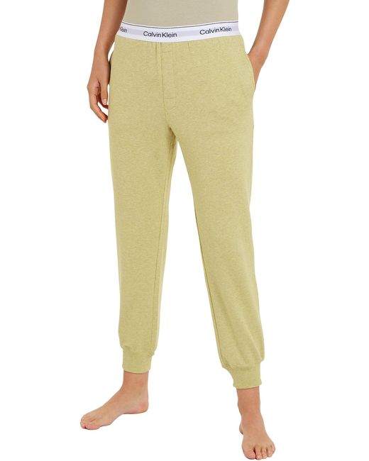 Jogging Pantalon en Tricot Calvin Klein en coloris Yellow
