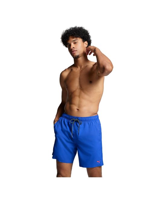 PUMA Medium Length Swim Board Shorts in het Blue voor heren