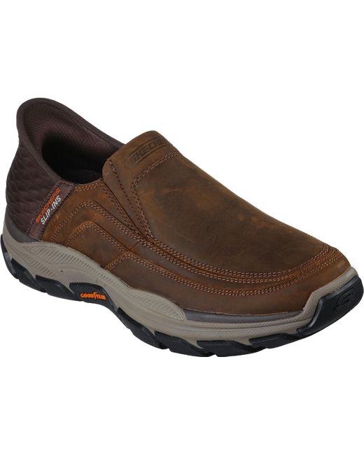 Skechers Brown Usa Respected-elgin Slip-on for men