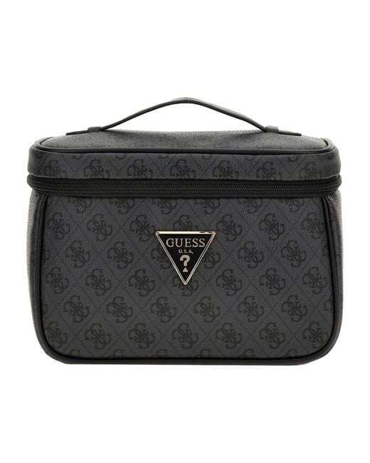 Guess Black Jesco Toiletry Train Case Coal