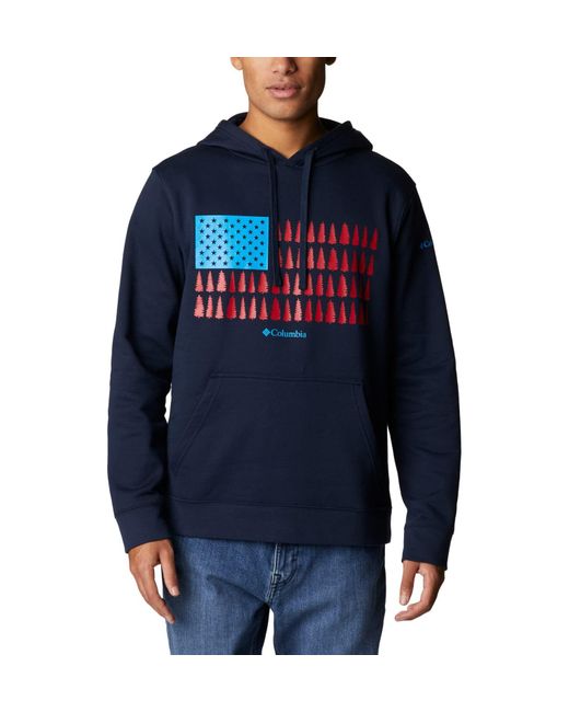 Columbia Trek Graphic Hoodie Kapuzen-Sweatshirt in Blue für Herren
