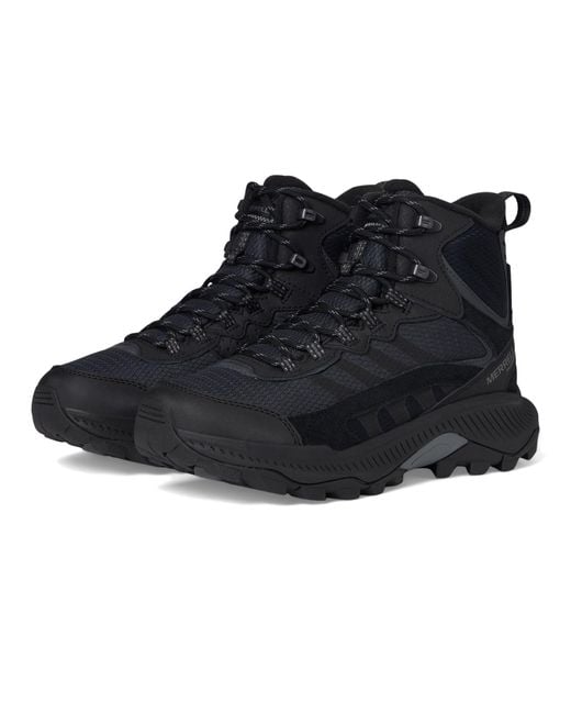 Merrell Black Speed Strike 2 Thermo Mid Waterproof Climbing Shoes, Leather