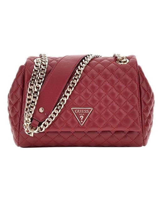 Guess Red Eco Rianee Convertible Crossbody Flap