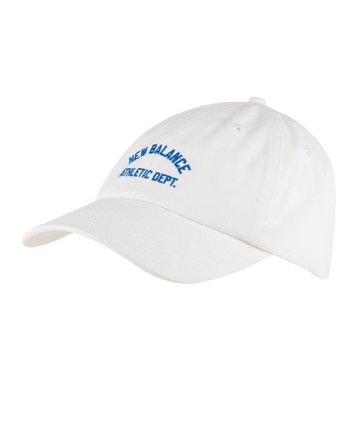 New Balance White , , Nb 6 Panel Seasonal Hat, Stylish Baseball Cap For Adults, One Size Fits Most, Sea Salt
