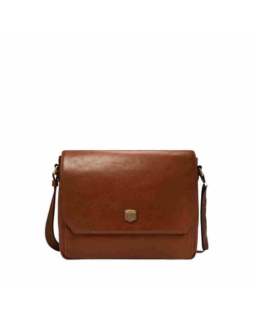 Fossil Brown Hayes Shoulder Bag for men