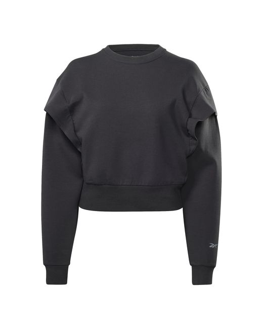 Reebok Black Dreamblend Cotton Midlayer Pullover Sweatshirts