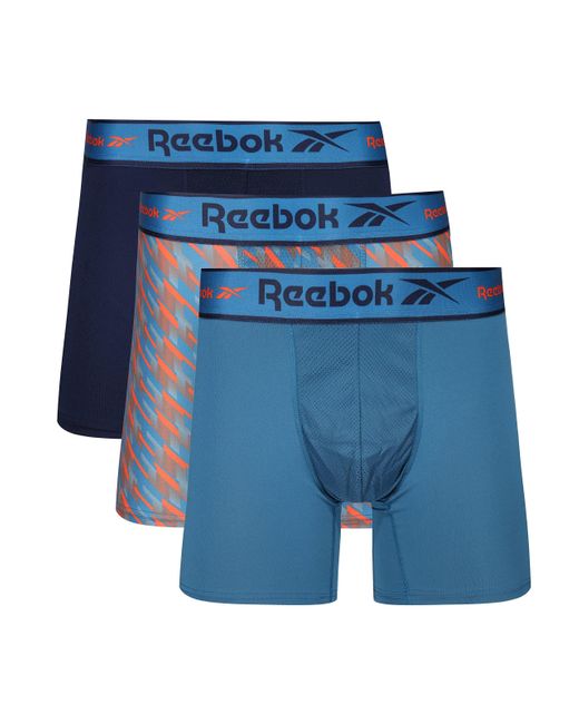 Reebok Blue S Sports Trunks With Moisture Wicking for men
