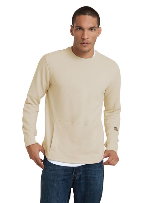 G-Star RAW Natural Stepped Hem Relaxed R Sw Sweater for men
