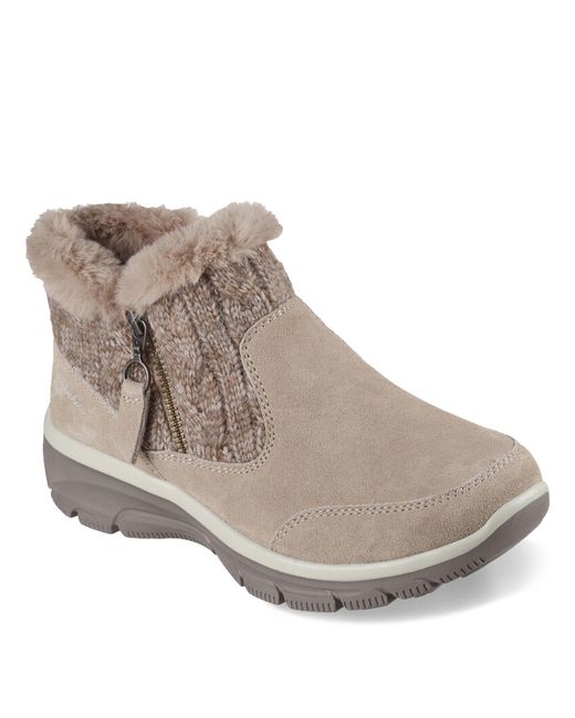 Skechers Brown Easy Going-cozy Inn Ankle Boot