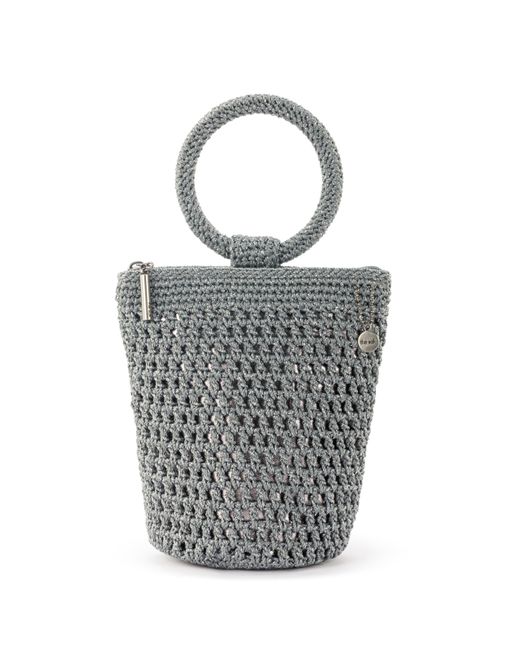 The Sak Metallic Ayla Ring Handle Pouch In Crochet