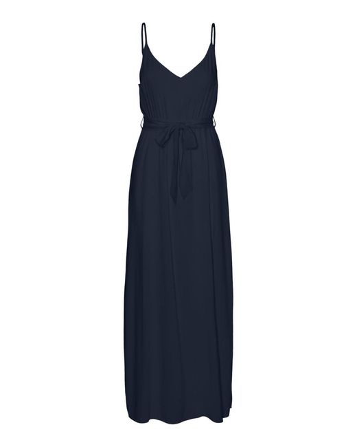 VMEASY Joy Slit Maxi V-Neck Dress WVN GA di Vero Moda in Blue