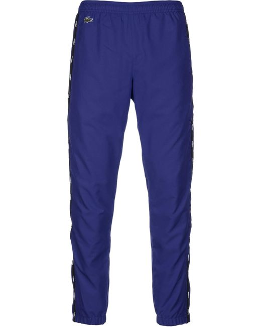 Pantalon de survêtement Sport Bleu avec Bandes Croco Lacoste pour homme en coloris Blue