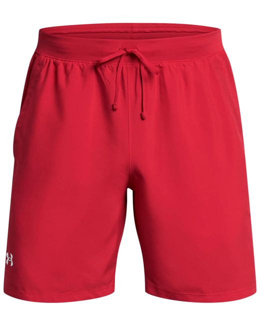 Under Armour Red Launch Run 7 Inch Unlined Shorts, for men