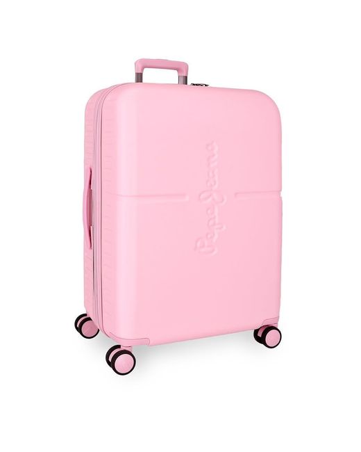 Highlight Valise Moyenne Rose 48 x 70 x 28 cm Rigide ABS Fermeture TSA intégrée 79L 3,22 kg 4 Roues Doubles by Joumma Bags Pepe Jeans pour homme en coloris Pink