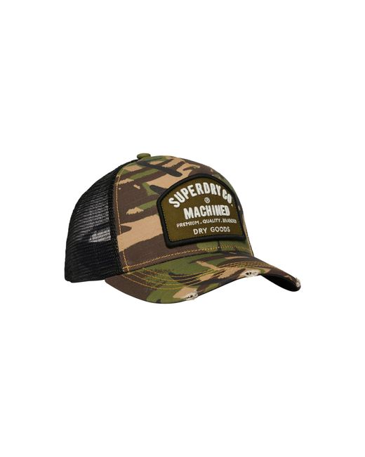 Superdry Green Dirt Road Trucker Basecap Army Tarnmuster 1SIZE