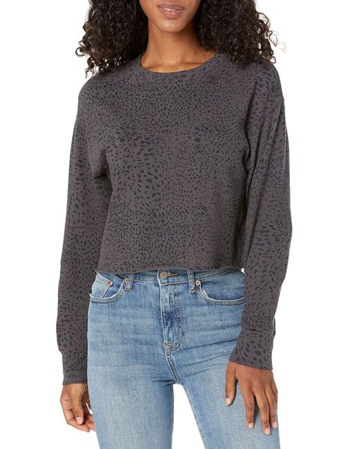 Monrow leopard clearance sweatshirt