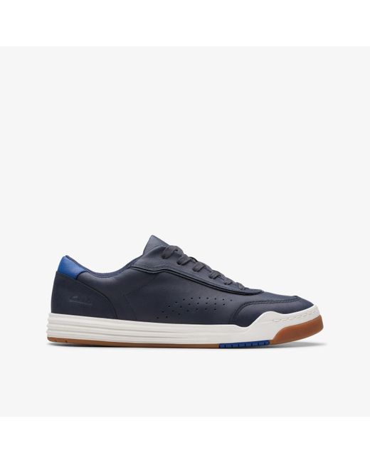 Clarks Blue Urban Solo Older Leather Shoes In Navy Size 5.5