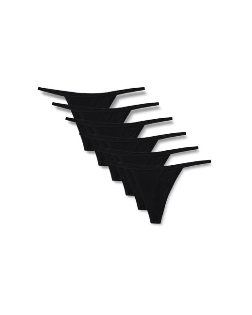 Amazon Essentials Black Microfibre High-waisted Thong