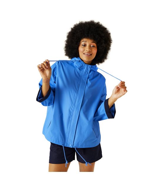Regatta Blue Womens Sarika Giovanna Fletcher Hooded Waterproof Jacket - 16