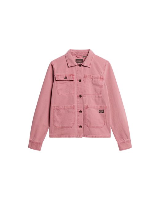 Superdry Pink 4 Pocket Chore Jacket A1-Freizeitjacke