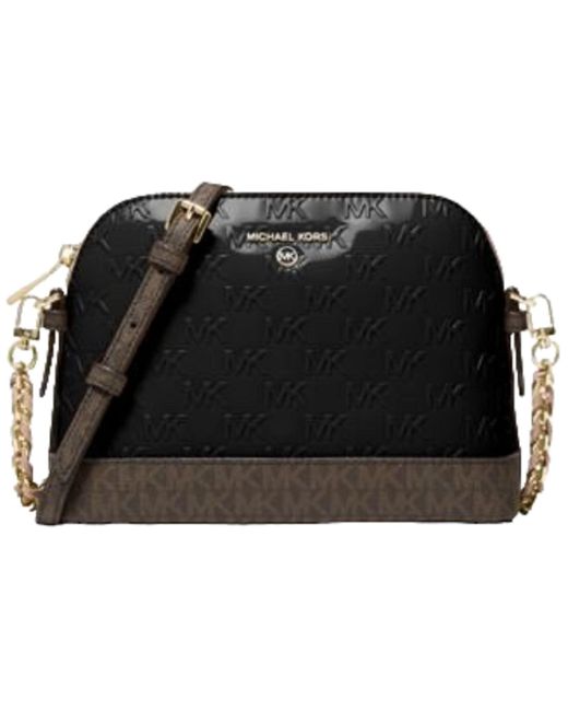 Michael Kors Signature Jet Set Charm Dome Crossbody in Black Lyst UK