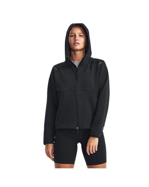 Under Armour Black Unstoppable Fleece Kapuzenjacke schwarz