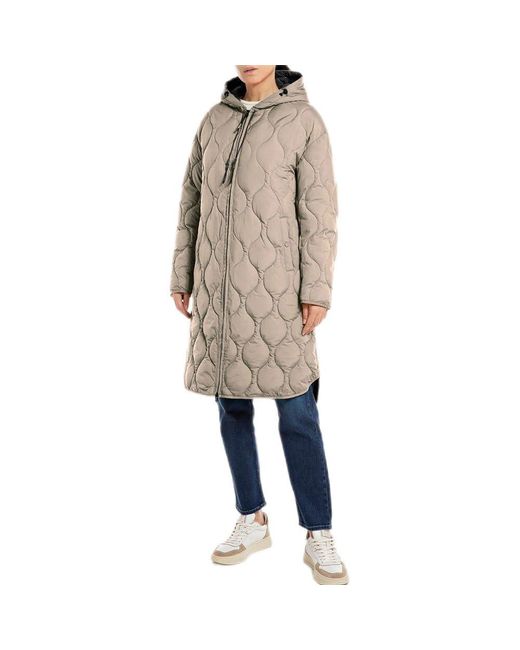 Replay Natural W7801 Fine Dull Poly Coat