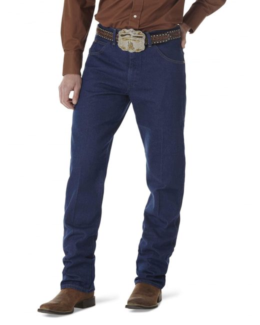 Wrangler Blue Mens Cowboy Cut Relaxed Fit Jeans for men