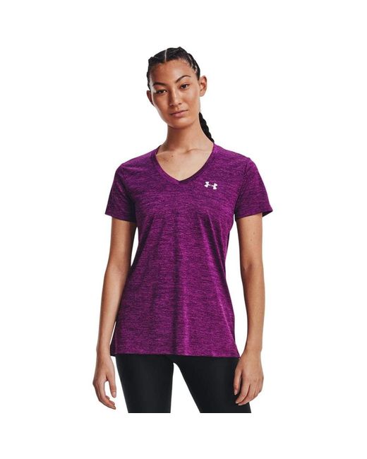 Under Armour Purple Tech V-neck Twist Short Sleeve T-shirt for men