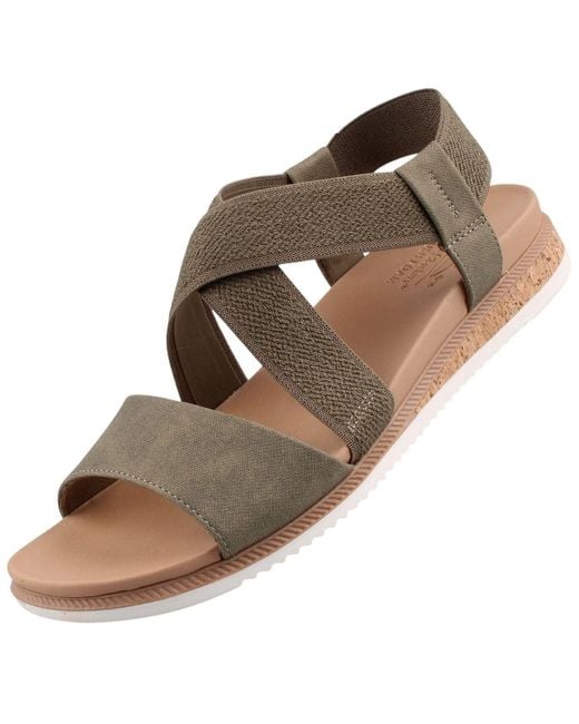 Skechers Brown Bobs Desert Kiss Low Sandals