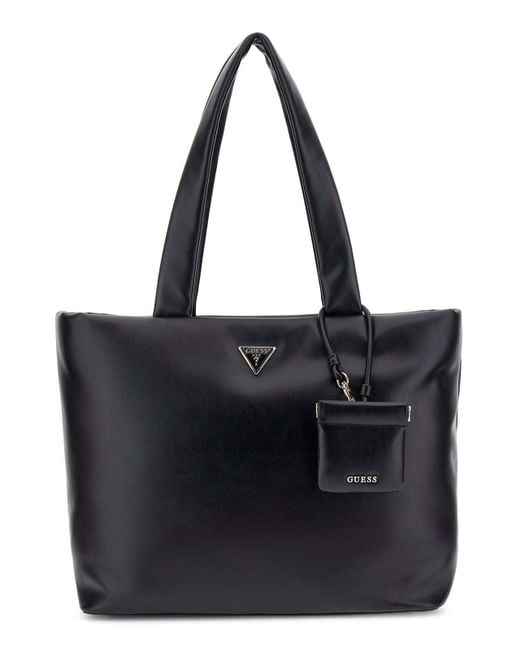 Sac shopper sac à épaule Sunetra Tech Tote Bag Black noir Guess