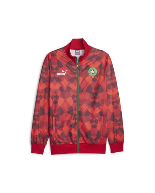 PUMA Sweatjacke Marokko FtblCulture Trainingsjacke in Red für Herren
