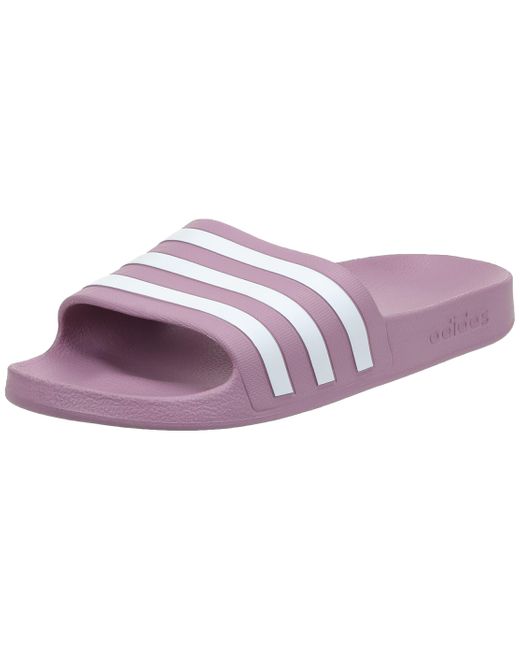 Adidas Purple Adilette Aqua Slides Sandal