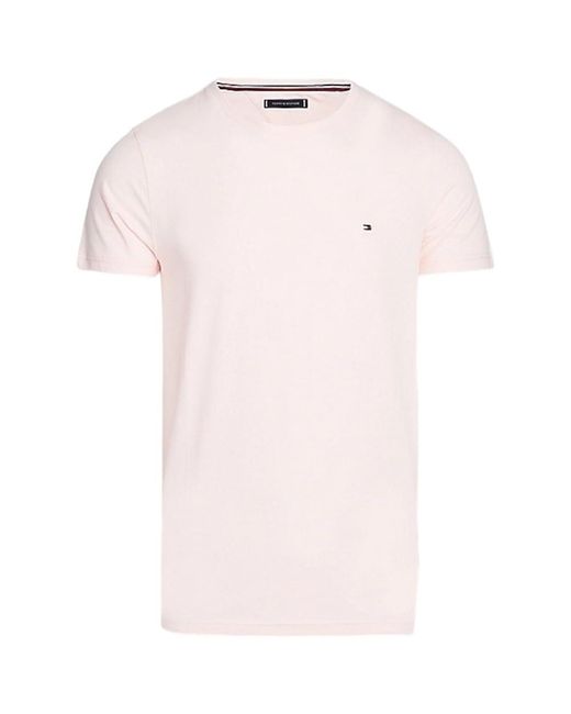 Tommy Hilfiger Pink Stretch Slim Fit Tee Mw0mw10800 S/s T-shirt for men