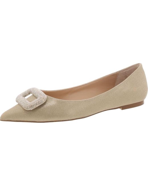 Steve Madden Natural Tink Embellished Rhinestone Ballet Flats