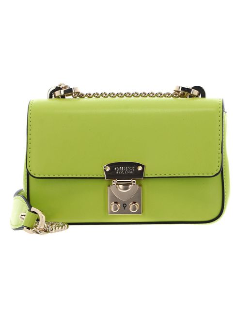 Guess Green Eliette Mini Convertible Xbody Flap Chartreuse