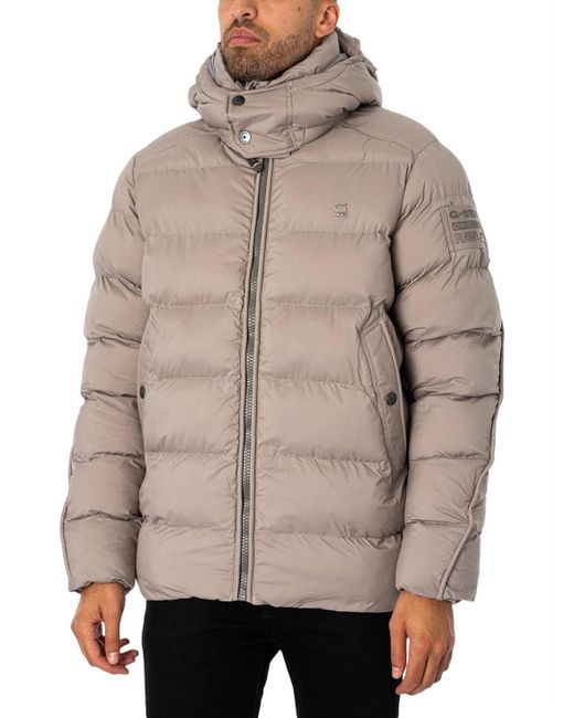 Chaqueta G-whistler Padded Hooded G-Star RAW de color Natural