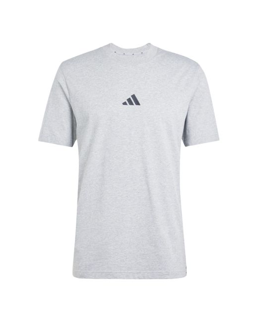 Adidas Essential Three Stripes Single Jersey Tee in het Gray voor heren