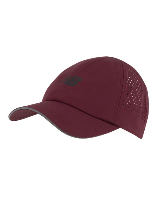 New Balance Red , , Laser Performance Running Hat, Sports And Casual Wear, One Size Fits Most, Nb Burgundy