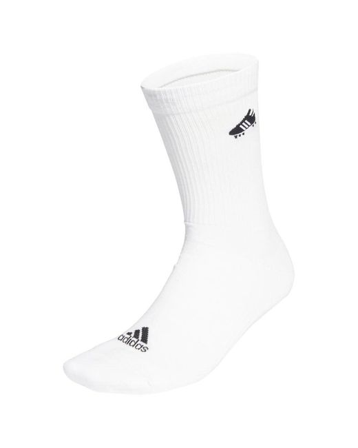 Soccer Boot Embroidered Socks Calcetines Crew Adidas de color White