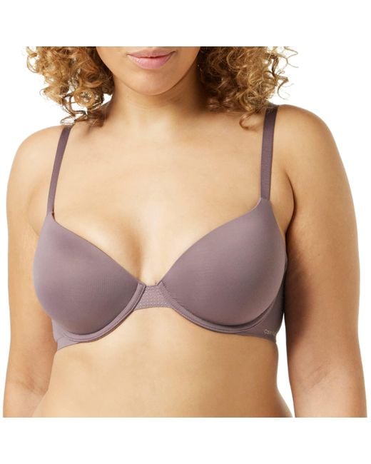 Calvin Klein Licht Gevoerde Demi-beha Voor in het Purple