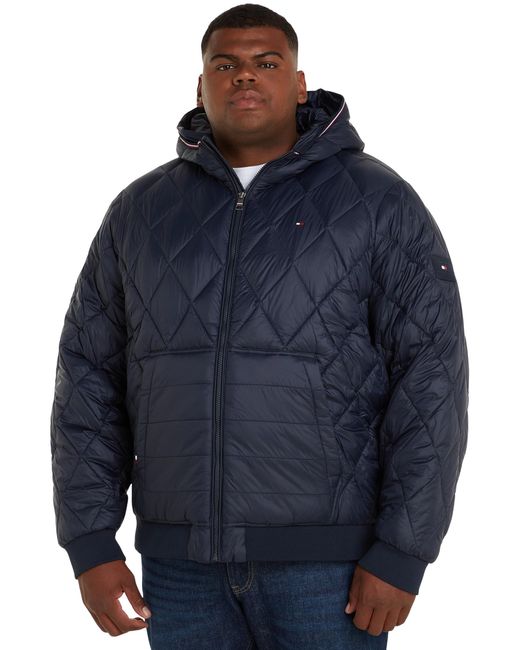 Tommy Hilfiger Blue Bt-mix Quilt Rcl Hooded Jacket-b Woven for men