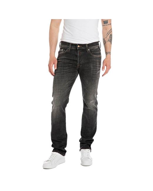 Replay Black Men's Jeans With Stretch for men