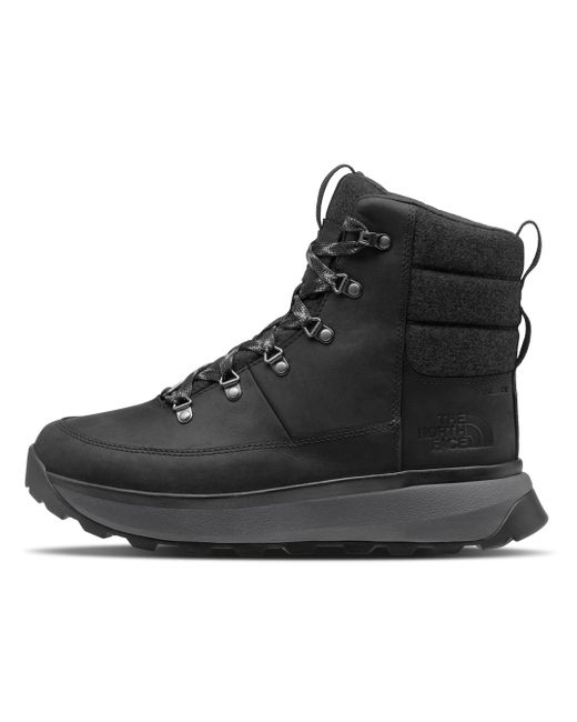 The North Face Black Bergen Leather Wp Snow Boot for men
