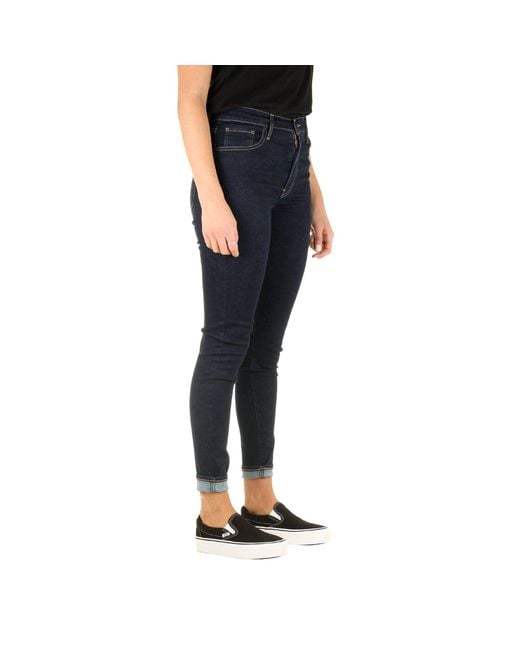 Levi's Mile High Super Skinny Celestial Rinse Jeans in Black | Lyst UK