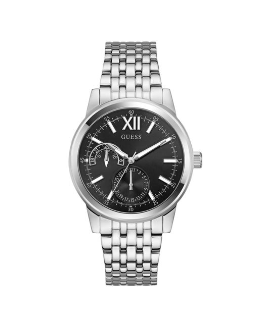 Orologio da polso da uomo Emerson GW0976G1 acciaio inossidabile argento di Guess in Metallic da Uomo