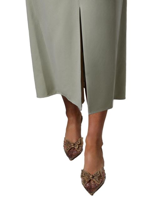 Coast Green Queenie Diamante Butterfly Pointed Slingback High Stiletto Heel Court Shoes